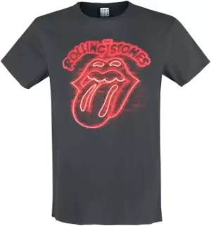 Image of The Rolling Stones Amplified Collection - Neon Light T-Shirt charcoal