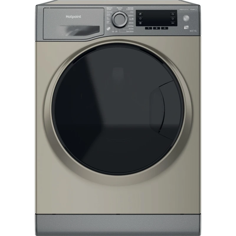 Image of Hotpoint ActiveCare 10KG Wash 7kg Dry 1400RPM Washer Dryer - Energy Saving Steam - Graphite NDD10748GDAUK Graphite