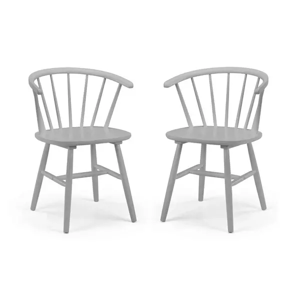 Image of Julian Bowen Set Of 2 Modena Dining Chairs - Grey MOD333