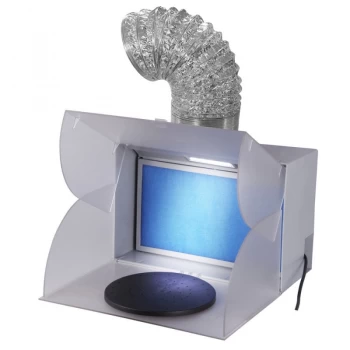 Image of Portable Fold Away Airbrush Spray Booth with Vent Hose and Light - Spraycraft Portable Airbrush Spray Booth - SP3512