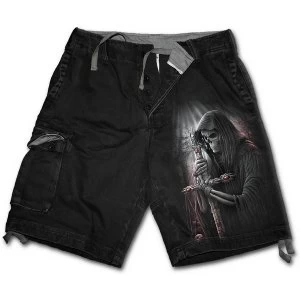 Image of Soul Searcher Mens Small Vintage Cargo Shorts - Black