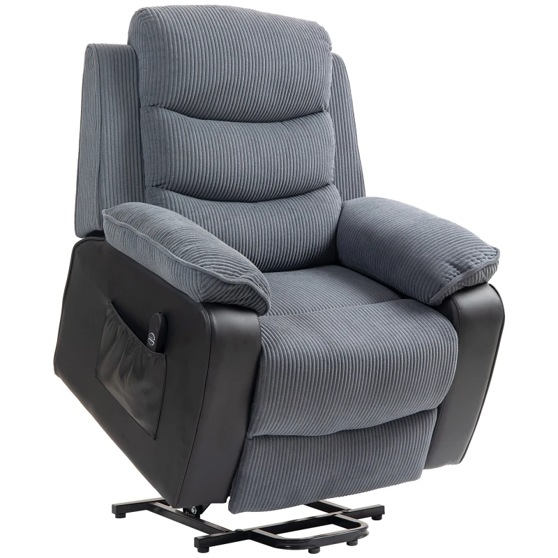 Image of HOMCOM Power Lift Riser and Recliner Chair with Remote Control - Dark Grey TJ Hughes 5063603566491