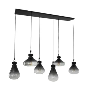Image of Flere Spotlight Bar Black Matt, Glass Transparent Grey