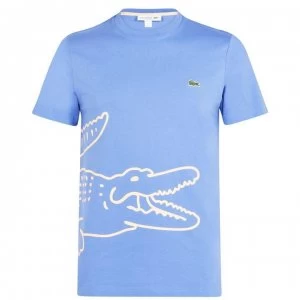 Image of Lacoste Wrap Croc T-Shirt - TurquiBlue 776