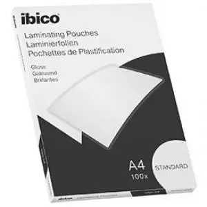 Image of Ibico Basics A4 Gloss Laminating Pouches Standard - Pack of 100 31376J