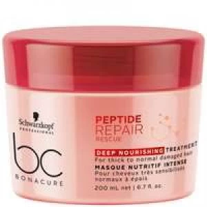 Image of Schwarzkopf BC Bonacure Peptide Repair Rescue Deep Nourishing Treatment 200ml