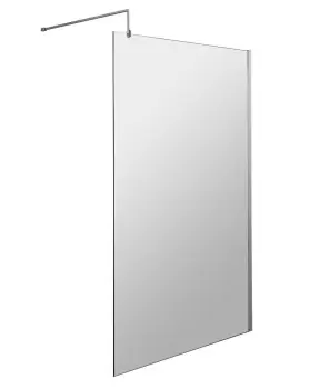 Image of Nuie 1200mm Wetroom Screen & Support Bar - Chrome