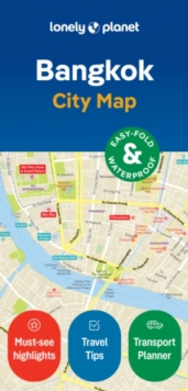 Image of Lonely Planet Bangkok City Map : Durable, Waterproof, Easy-Fold Planning Map with Attractions & Walking Tours Sheet map, folded