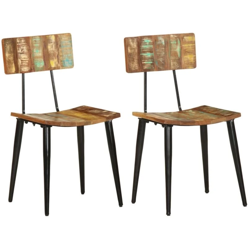 Image of VIDAXL Dining Chairs 2 pcs Solid Reclaimed Wood vidaXL 8719883997506