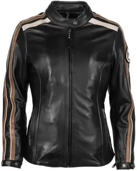 Image of Helstons Jade Ladies Motorcycle Leather Jacket, black, Size M for Women, black, Size M for Women