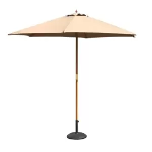 Image of Suntime 2.7m Wooden Market Parasol - Cream