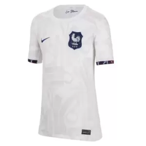 Image of Nike France Away Shirt 2023 Juniors - White