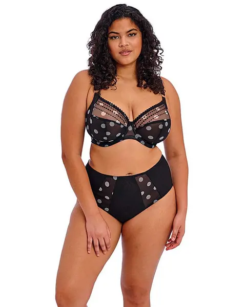 Image of Elomi Elomi Matilda Plunge Wired Bra Black Dot Black DOT Female 38G QV03218