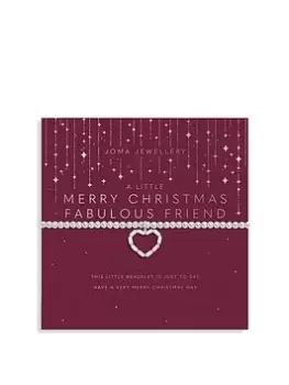 Image of Joma Jewellery A Little Merry Christmas 'Fabulous Friend' Bracelet, Silver, Women