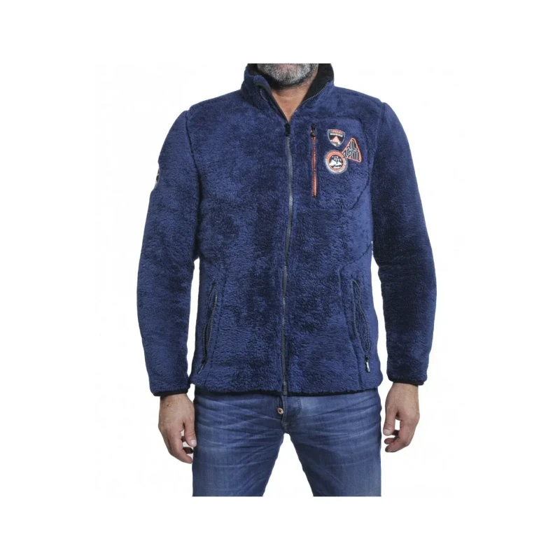 Image of Fleece jacket Peak Mountain coral sherpaCavian Bleu Male M