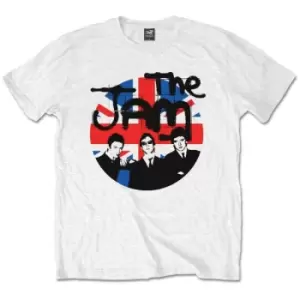 Image of The Jam - Union Jack Circle Unisex Small T-Shirt - White