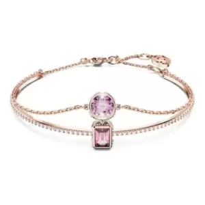 Image of Stilla Mixed Cuts Pink Rose Gold-tone Plated Bangle 5668243