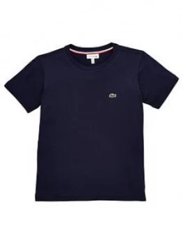 Image of Lacoste Classic Boys Short Sleeve T-Shirt - Navy Blue