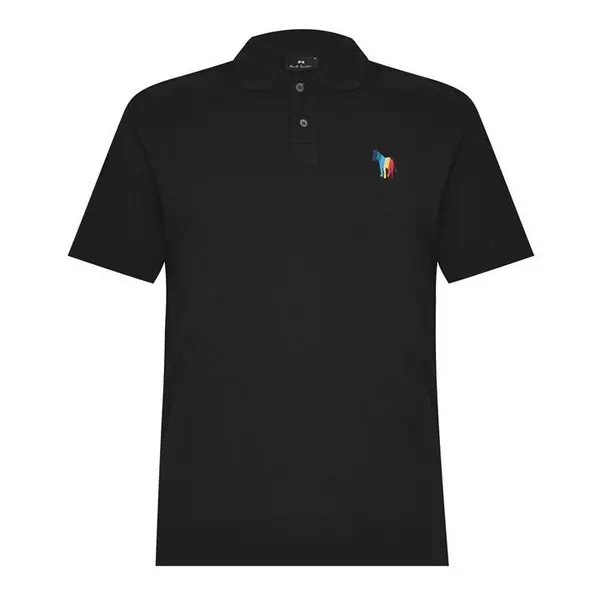 Image of Paul Smith Broad Stripe Zebra Polo Shirt - Black S