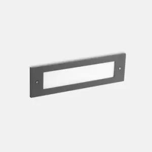 Image of Micenas Outdoor LED Recessed Wall Light Dark Grey 29.8cm 1140lm 3000K IP65