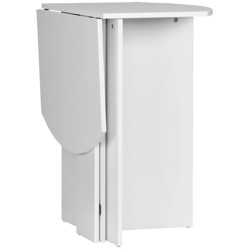 Image of HOMCOM Foldable Dining Table Compact Drop Leaf Table for Kitchen White