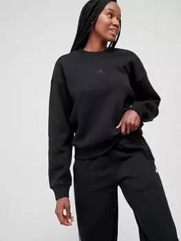 Image of adidas All Season Sweat Top - Black, Size XL, Women