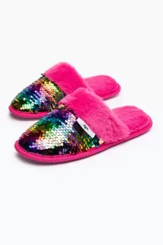 Image of Pink Multi Slip On Slippers
