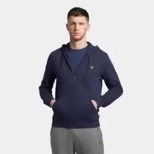Image of Mens Zip Through Hoodie - Navy - S