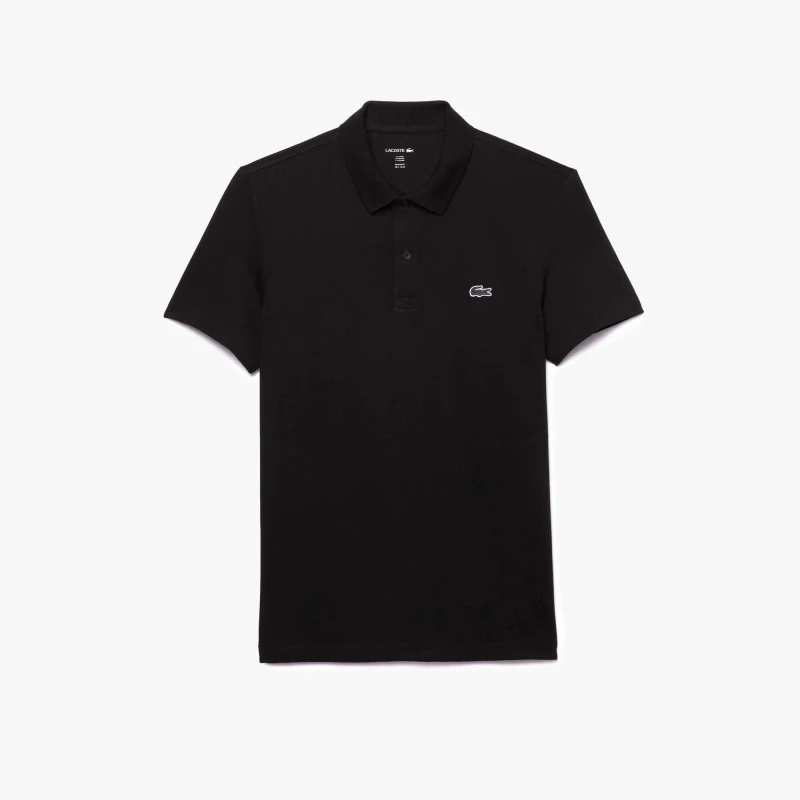 Image of Lacoste Regular Fit Cotton Blend Polo Shirt Black XL