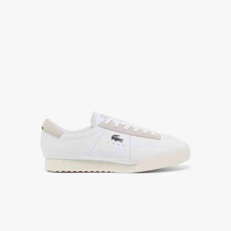 Image of Lacoste Mens Aura Leather Low-Top Trainers Wht/Off Wht 65T male 9 (43)