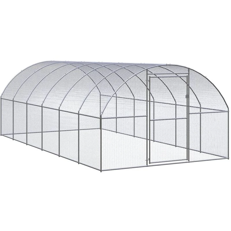 Image of VIDAXL Outdoor Chicken Coop 3x6x2 m Galvanised Steel Vidaxl 8720286844885