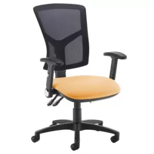 Image of Dams MTO Senza High Mesh Back Operator Chair with Folding Arms - Costa Blue