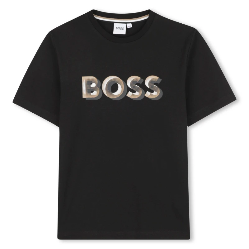 Image of Boss Logo Tee Juniors Black male 16Y