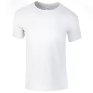 Image of Gildan Mens Short Sleeve Soft-Style T-Shirt (S) (White)