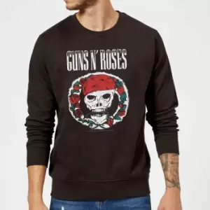 Image of Guns N Roses Circle Skull Christmas Jumper - Black - 4XL - Black