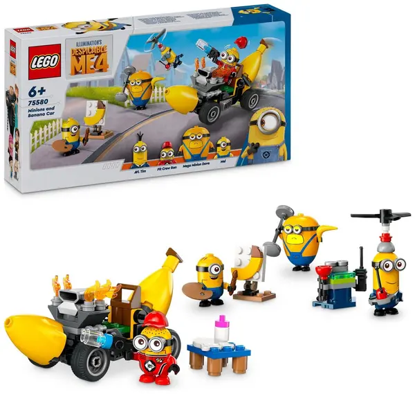 Image of LEGO LEGO Despicable Me Minions and Banana Car Toy for Kids 75580