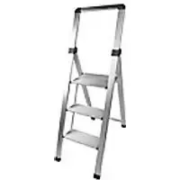 Image of GPC Slim Folding Step 3 Tread with Handrail and Anti Slip Aluminium 150 kg