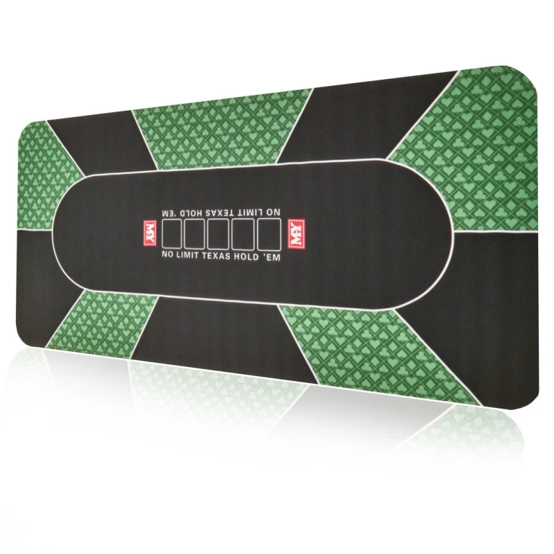 Image of Planet Direct M.Y Professional Poker Mat 180cm x 90cm Black & Green unisex Large