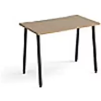 Image of Rectangular A-frame Desk Kendal Oak Wood/Metal A-Frame Legs Charcoal Sparta 1000 x 600 x 730mm