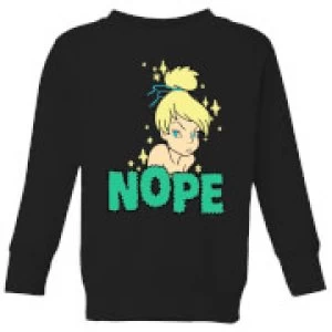 Image of Disney Peter Pan Tinkerbell Nope Kids Sweatshirt - Black - 3-4 Years