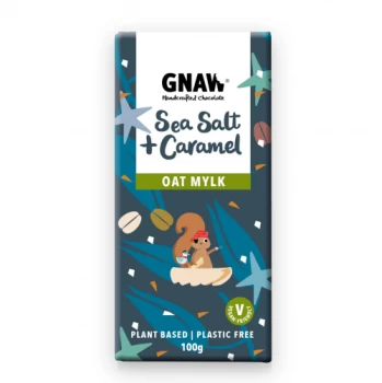 Image of Gnaw Chocolate Vegan Sea Salt & Caramel Oat Bar - 100g (12 minimum)