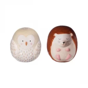 Image of Sass & Belle Forest Folk Owl & Hedgehog Salt & Pepper