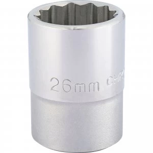 Image of Draper 3/4" Drive Polished Finish Bi Hexagon Socket Metric 3/4" 26mm