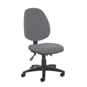 Image of Jota high back asynchro operators chair with no arms - Blizzard Grey
