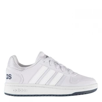 Image of adidas Hoops 2.0 Child Girls Trainers - Lilac/Wht