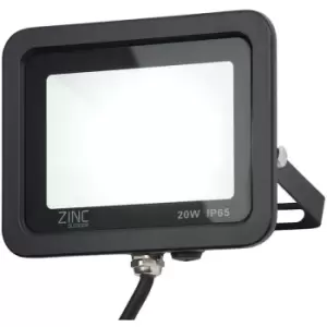 Image of Zinc OTLEY LED Slimline Floodlight 20W Daylight 180° Black