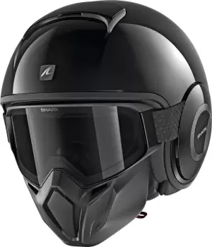 Image of Shark Street-Drak Blank Jet Helmet, black, Size L, black, Size L