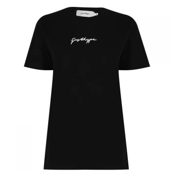 Image of Hype Scribble Logo Womens T-Shirt - Black