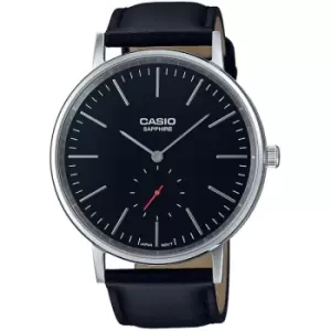 Image of Casio 'Vintage' Silver and Black Stainless Steel Quartz Watch