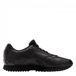 Image of Reebok Royal Glide Ripple Clip Ladies Trainers - Black/Silver
